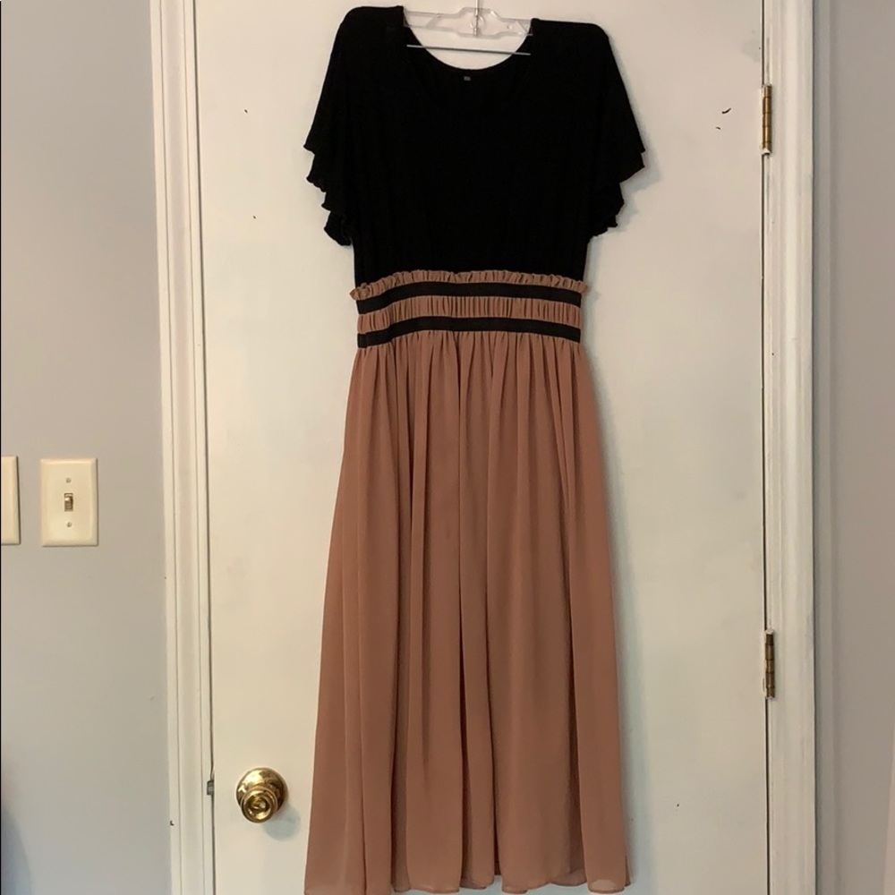 xxl stretch/vintage style dress-not quite maxi